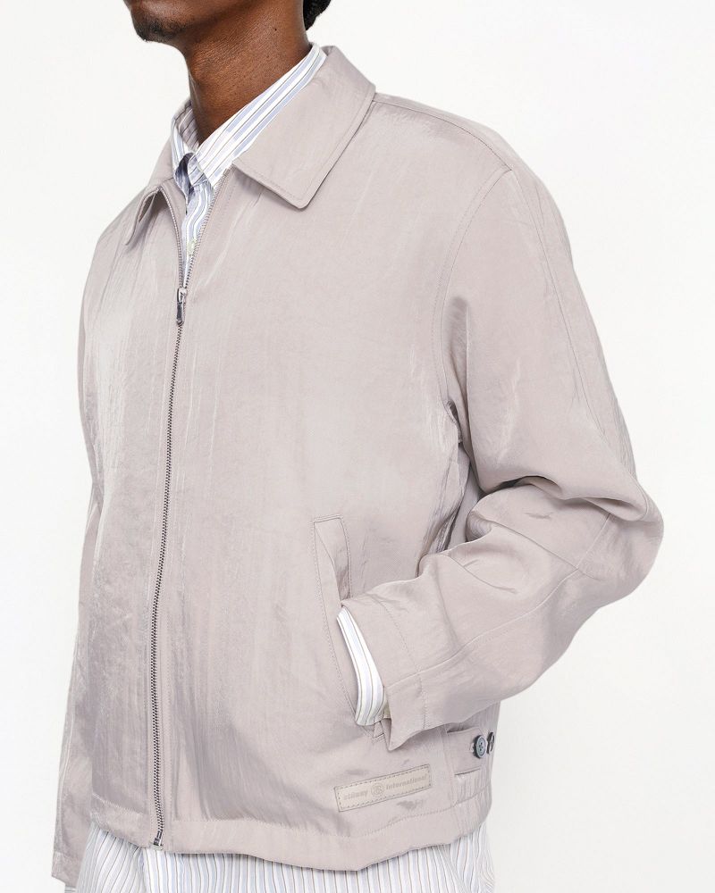 STUSSY SS LINK NYLON CLUB JACKET Beige | STUSSY-56379