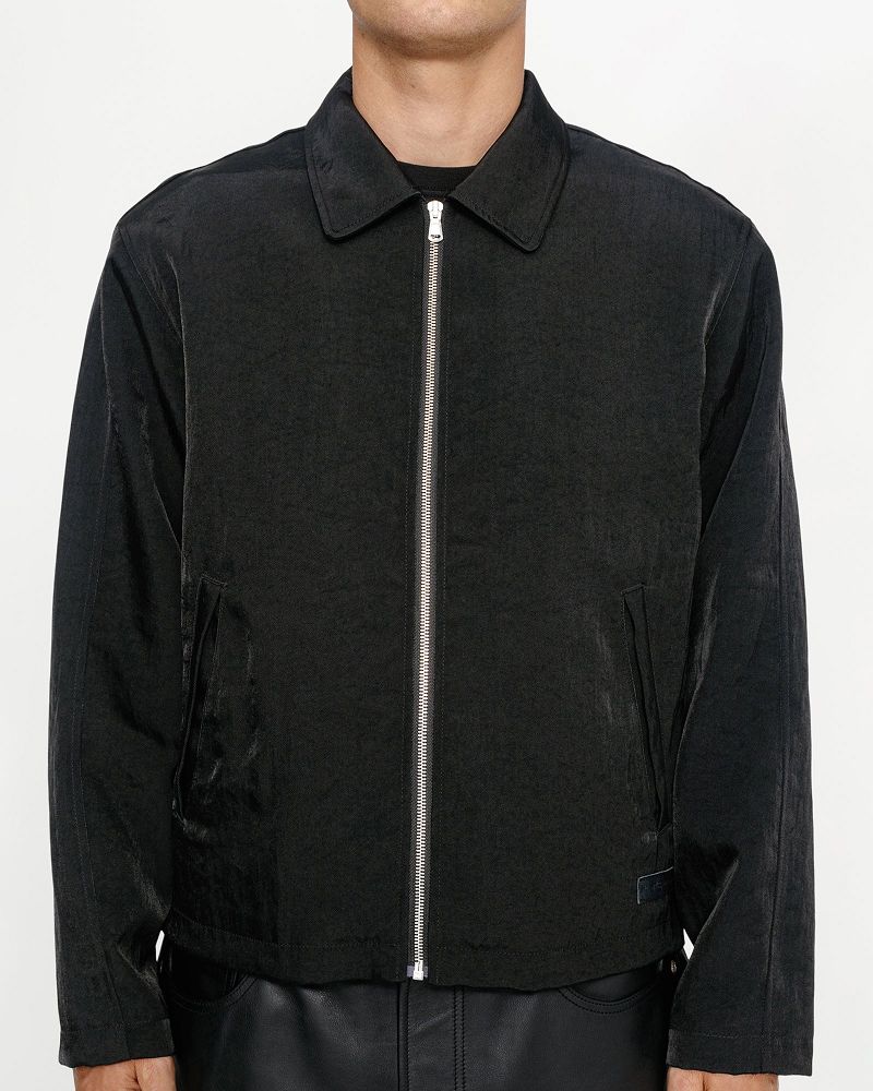 STUSSY SS LINK NYLON CLUB JACKET Noir | STUSSY-56378