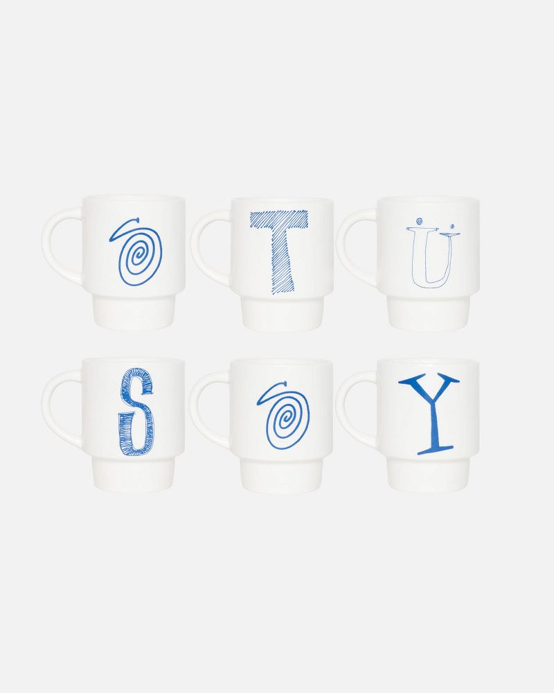 STUSSY STACKING MUG SET OF 6 Blanche | STUSSY-55866