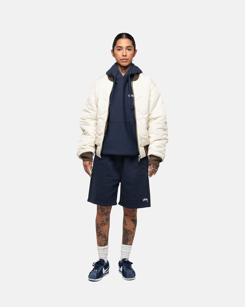 STUSSY STOCK LOGO SWEATSHORT Bleu Marine | STUSSY-56068