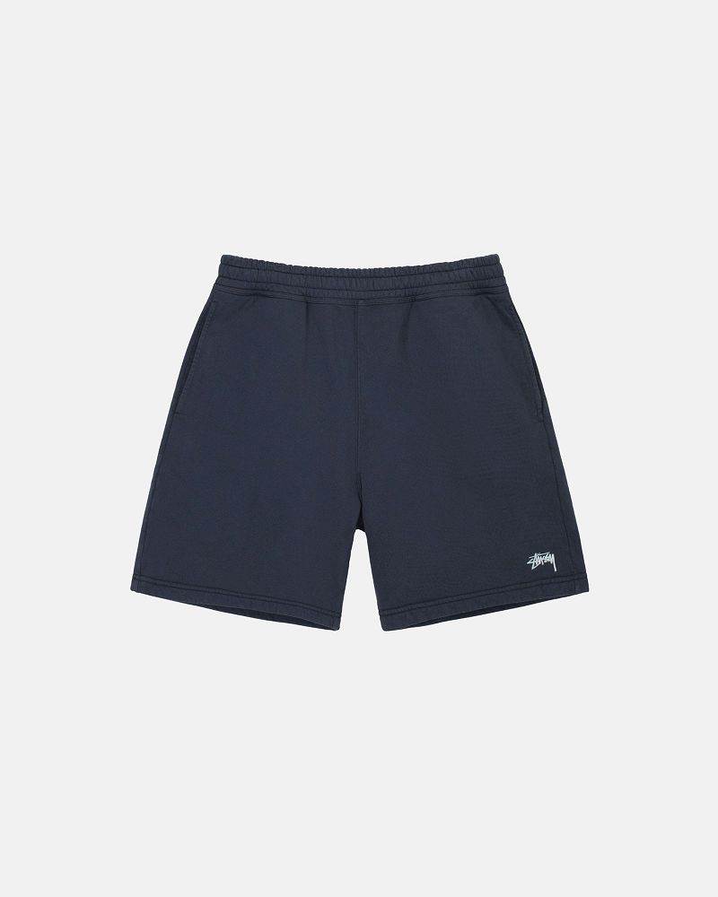 STUSSY STOCK LOGO SWEATSHORT Bleu Marine | STUSSY-56068