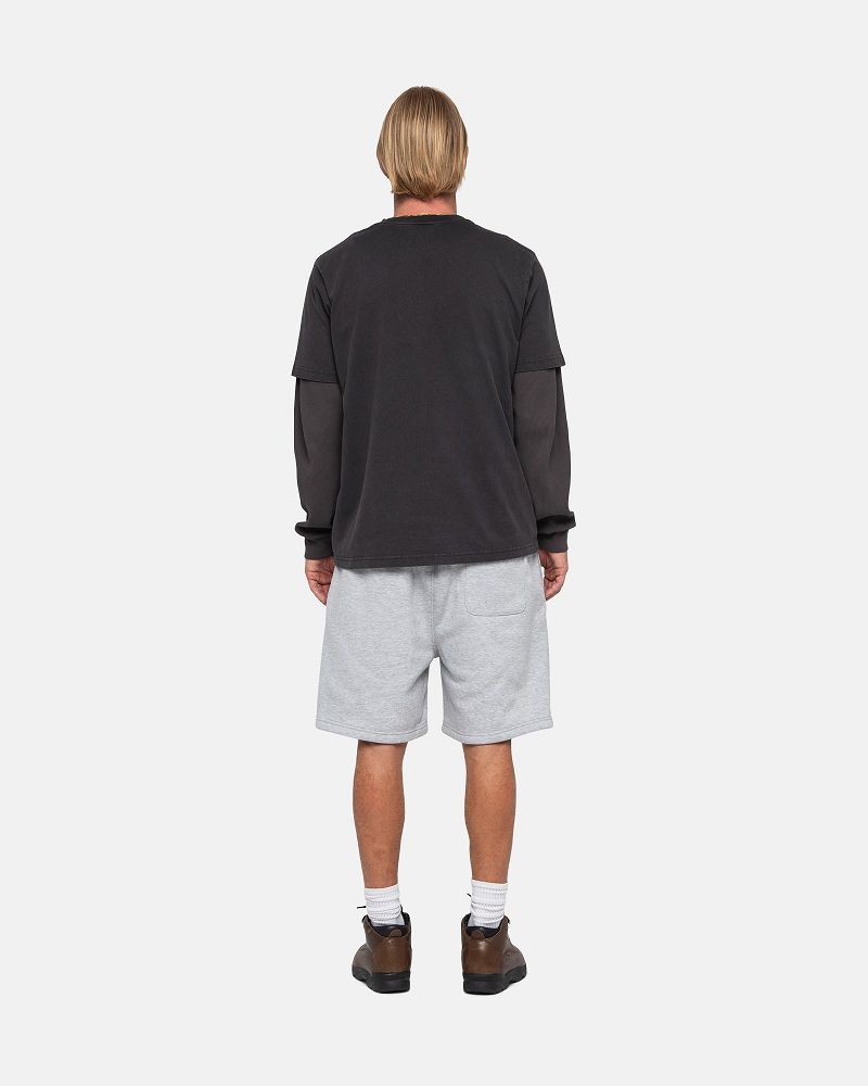 STUSSY STOCK LOGO SWEATSHORT Grise | STUSSY-56069