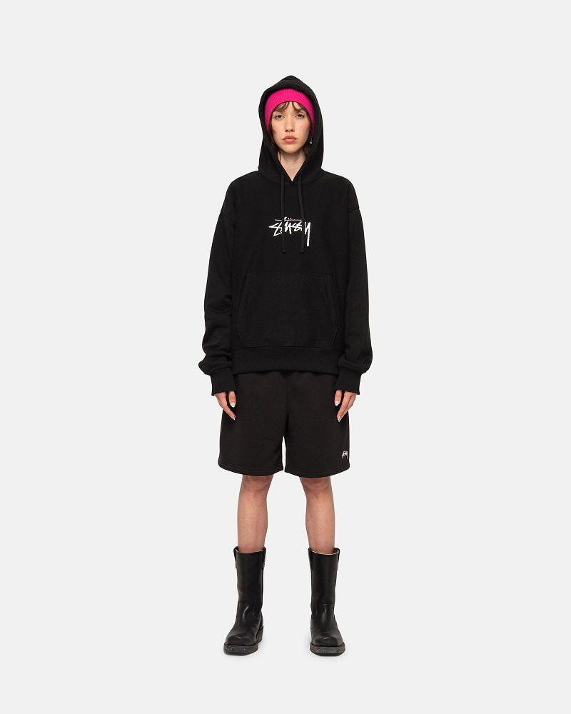 STUSSY STOCK LOGO SWEATSHORT Noir | STUSSY-56067