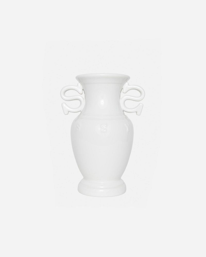 STUSSY S HANDLE CERAMIC VASE Blanche | STUSSY-55863