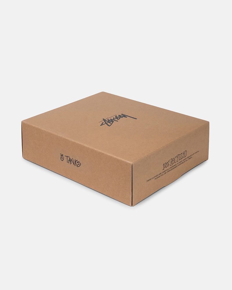 STUSSY TANK UNDERSHIRTS 3 PACK Blanche | STUSSY-55878