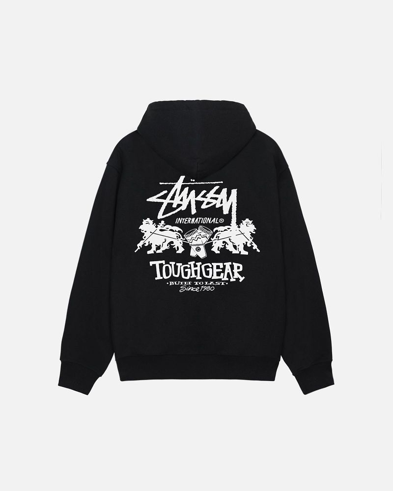 STUSSY TOUGH GEAR INTERNATIONAL HOODIE Noir | STUSSY-56230