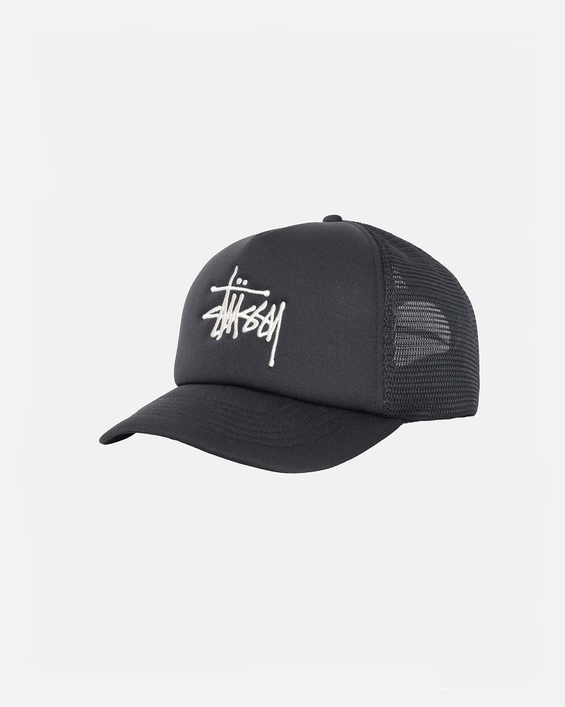STUSSY TRUCKER BIG BASIC SNAPBACK Noir | STUSSY-55997