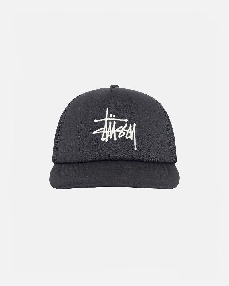 STUSSY TRUCKER BIG BASIC SNAPBACK Noir | STUSSY-55997