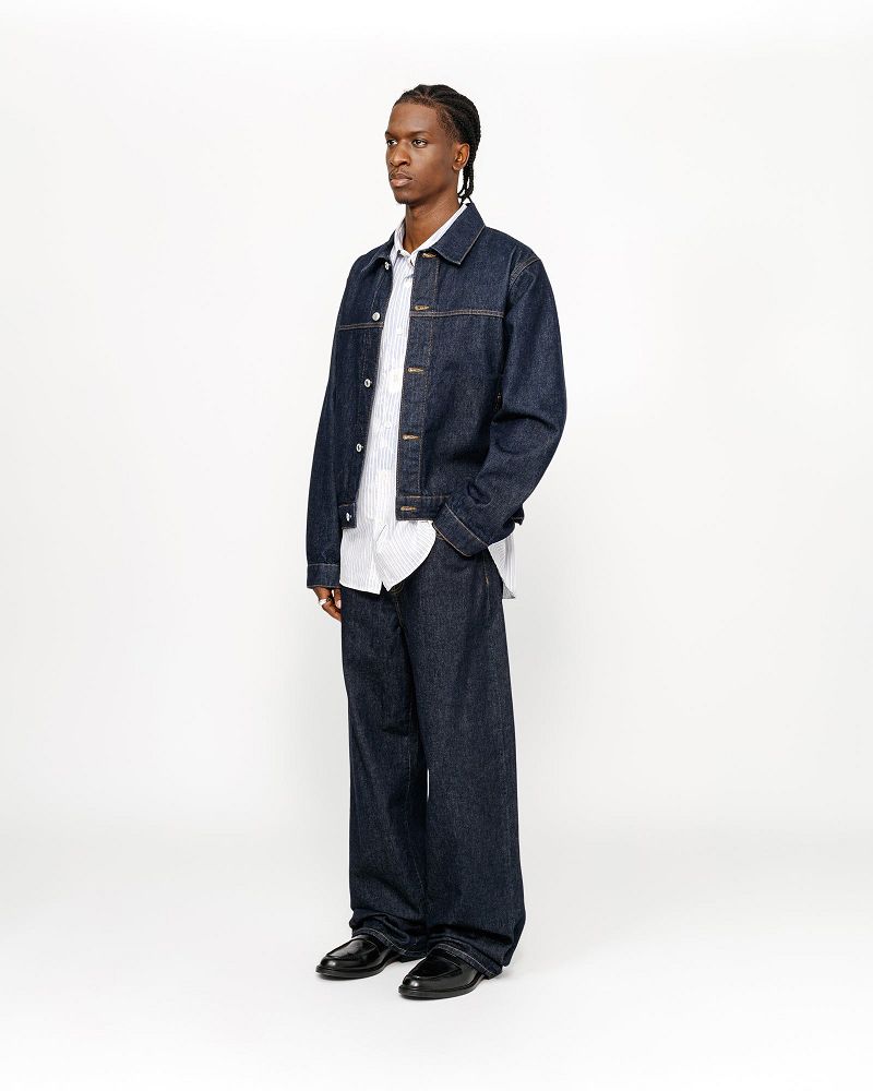 STUSSY TRUCKER JACKET DENIM Indigo | STUSSY-56136