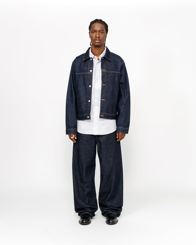 STUSSY TRUCKER JACKET DENIM Indigo | STUSSY-56374