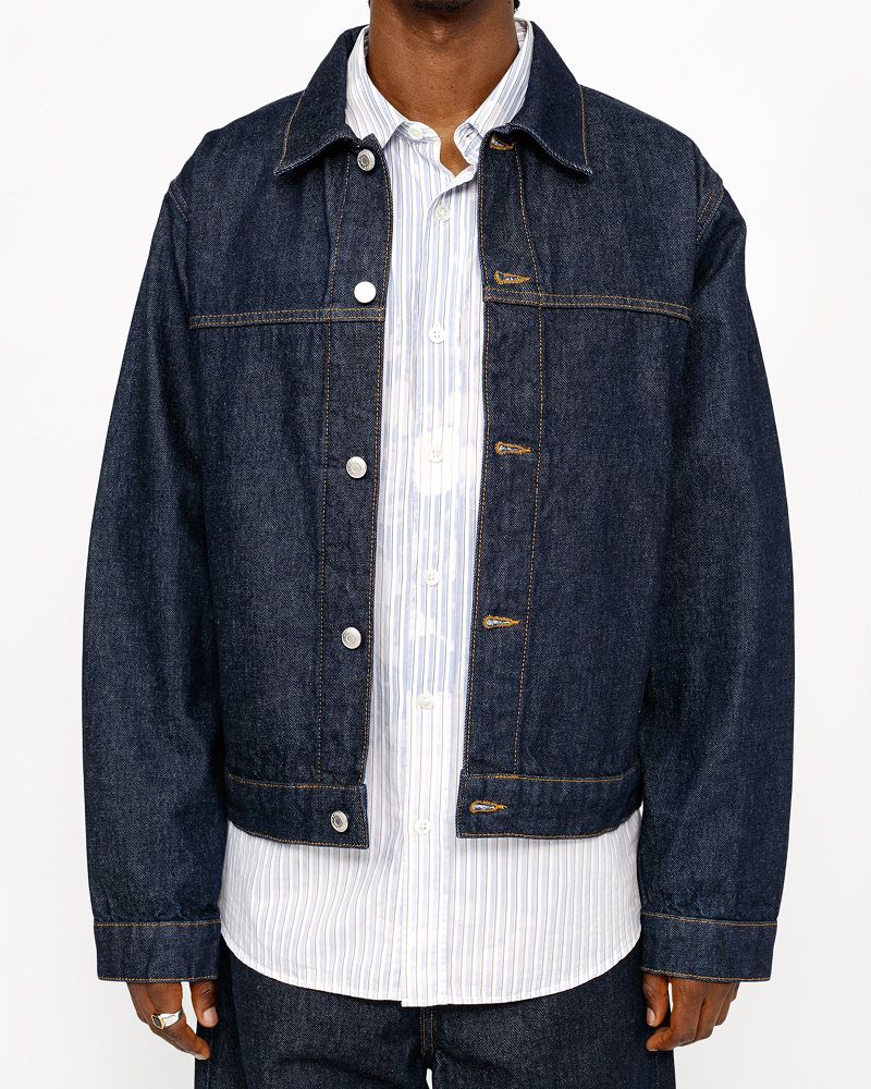 STUSSY TRUCKER JACKET DENIM Indigo | STUSSY-56374