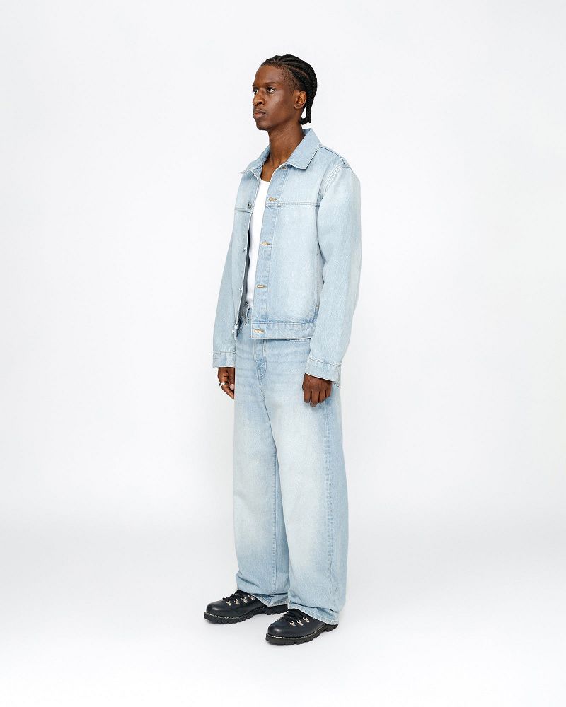 STUSSY TRUCKER JACKET DENIM Lavage Clair | STUSSY-56376