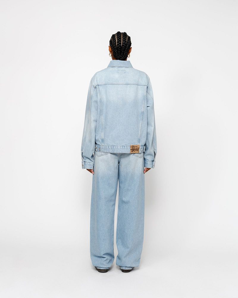 STUSSY TRUCKER JACKET DENIM Lavage Clair | STUSSY-56376