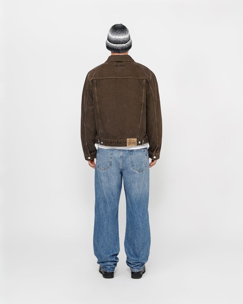 STUSSY TRUCKER JACKET DENIM Marron Clair | STUSSY-56137