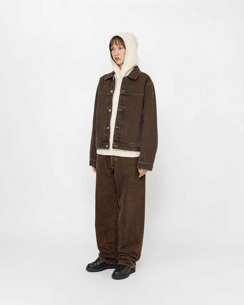 STUSSY TRUCKER JACKET DENIM Marron Clair | STUSSY-56137