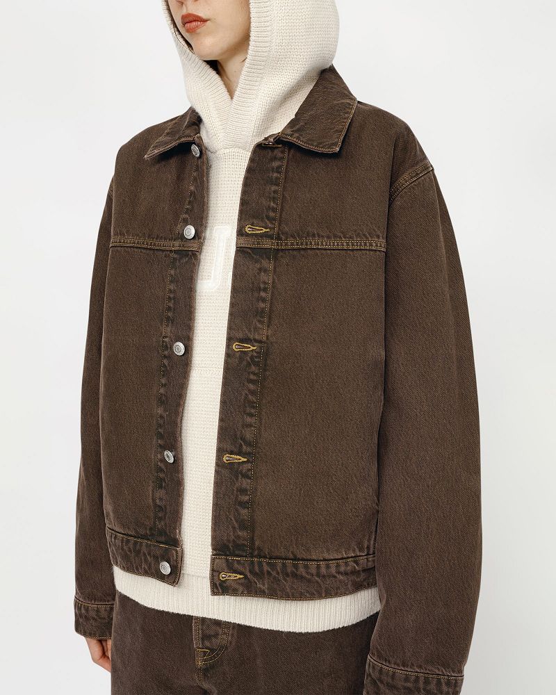 STUSSY TRUCKER JACKET DENIM Marron Clair | STUSSY-56375