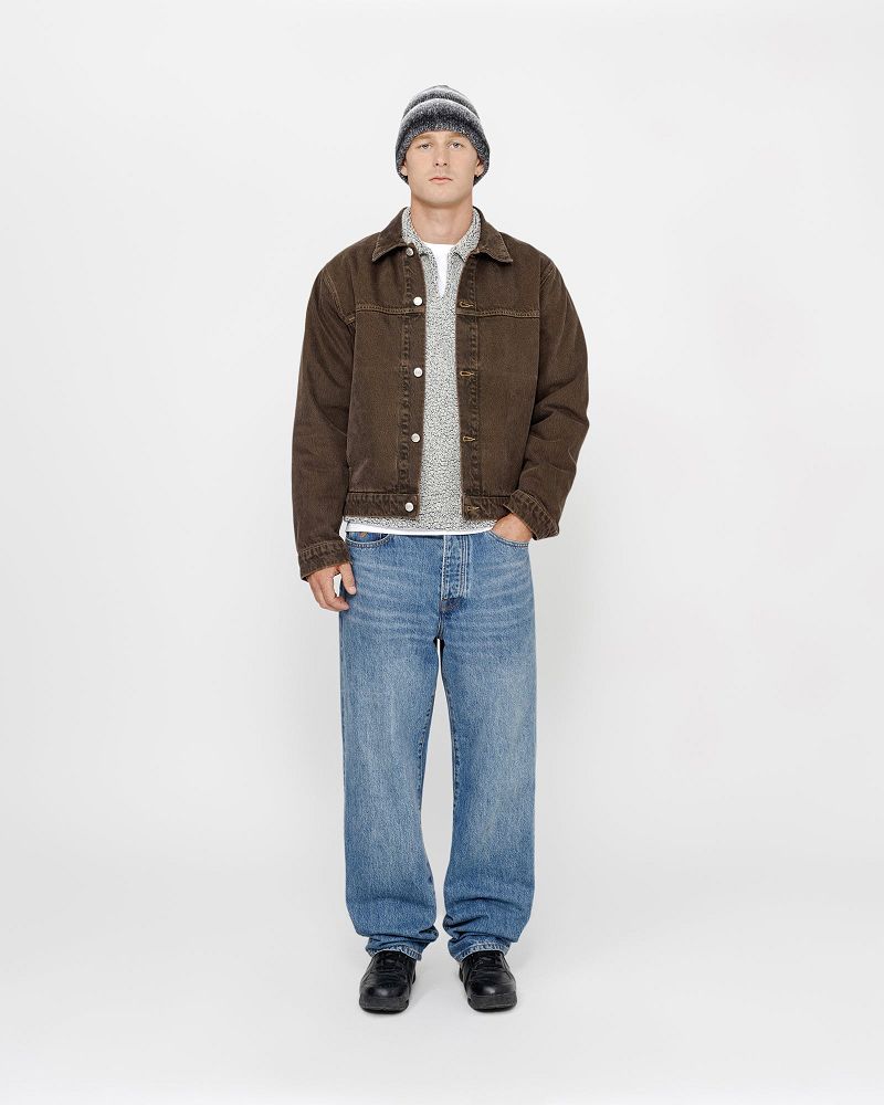 STUSSY TRUCKER JACKET DENIM Marron Clair | STUSSY-56375