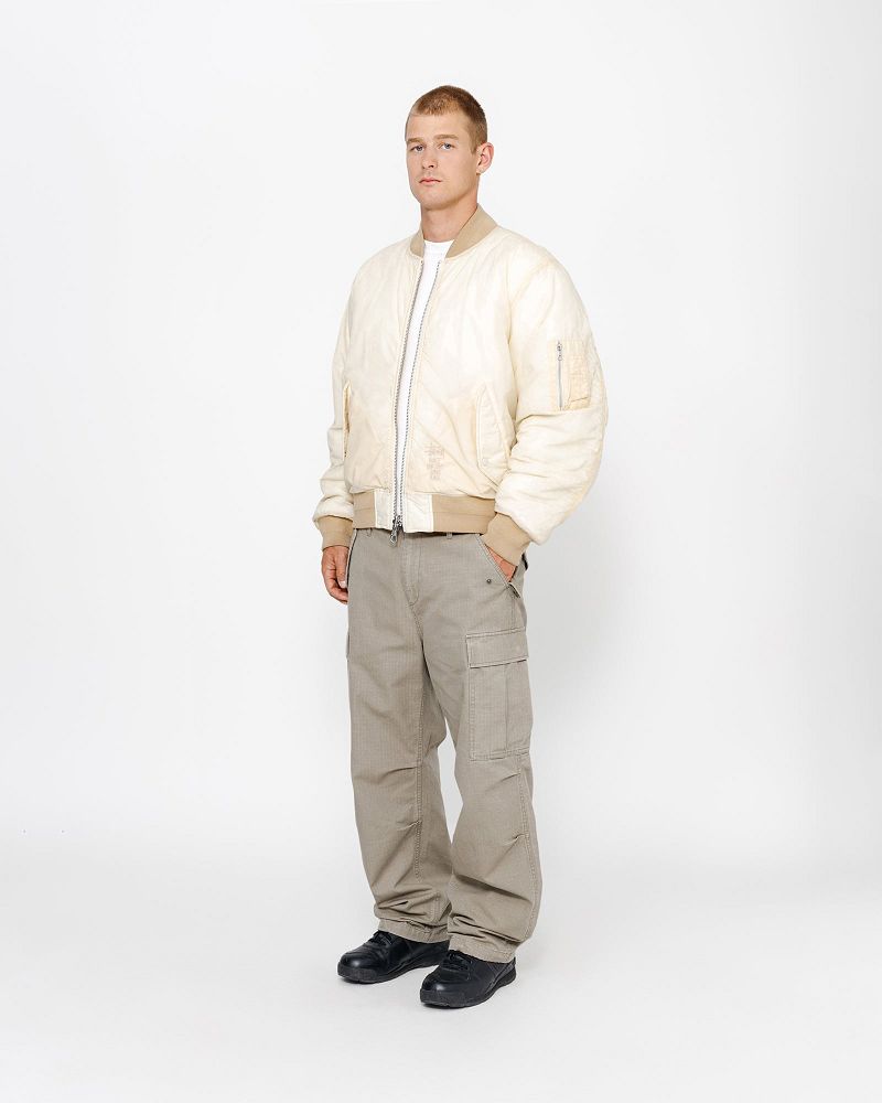 STUSSY WAXED BUILT BOMBER JACKET Blanche | STUSSY-56382