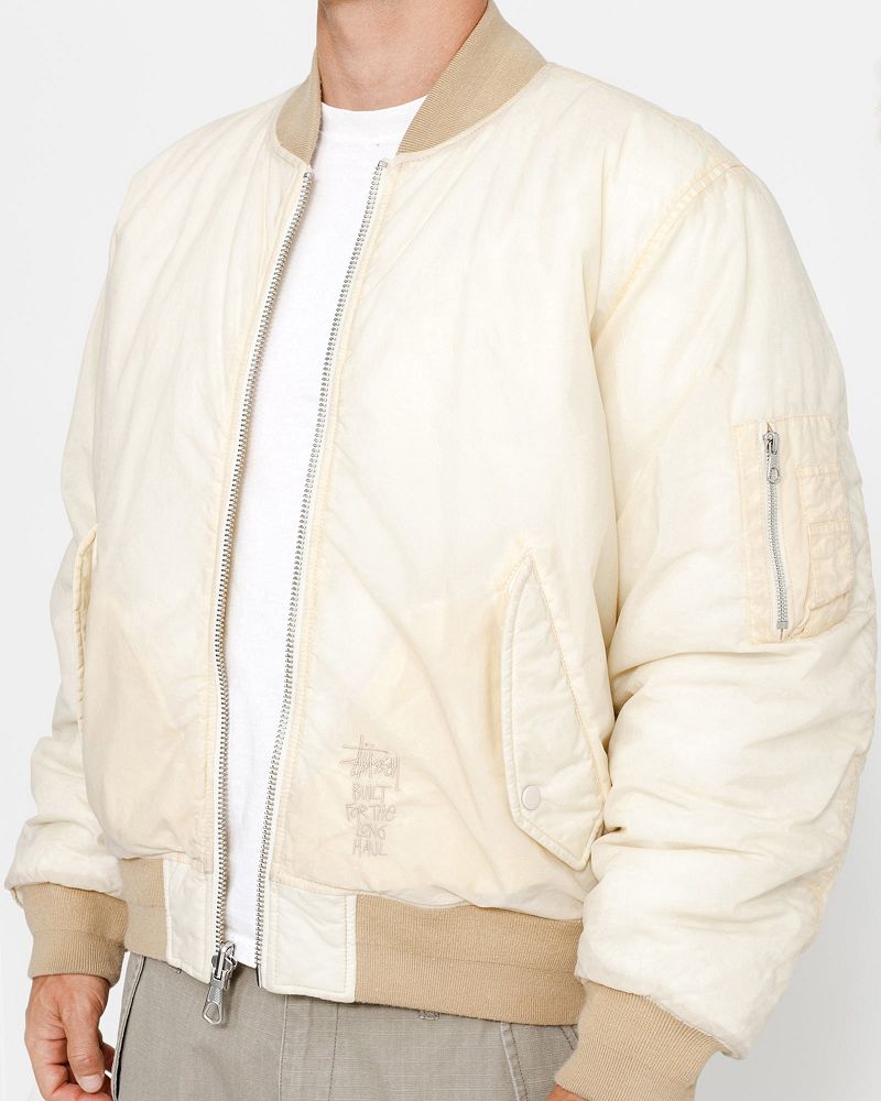 STUSSY WAXED BUILT BOMBER JACKET Blanche | STUSSY-56382