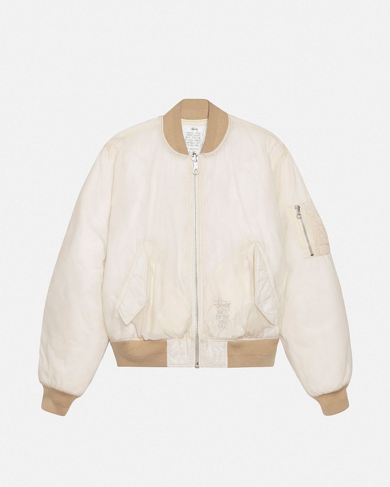 STUSSY WAXED BUILT BOMBER JACKET Blanche | STUSSY-56382