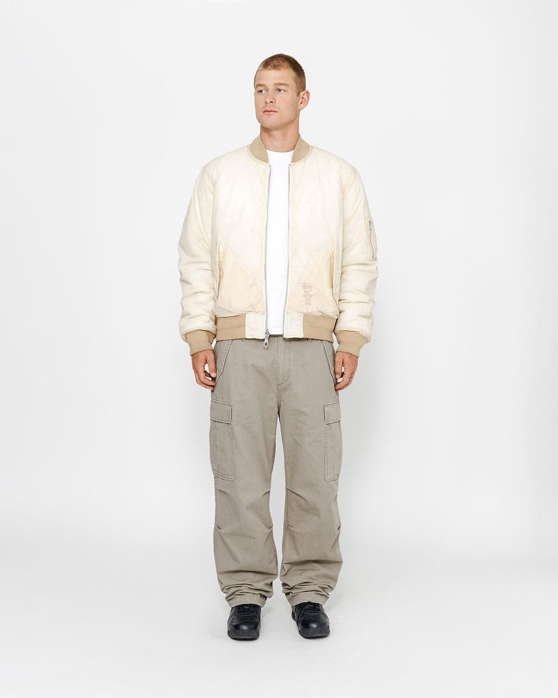 STUSSY WAXED BUILT BOMBER JACKET Blanche | STUSSY-56382