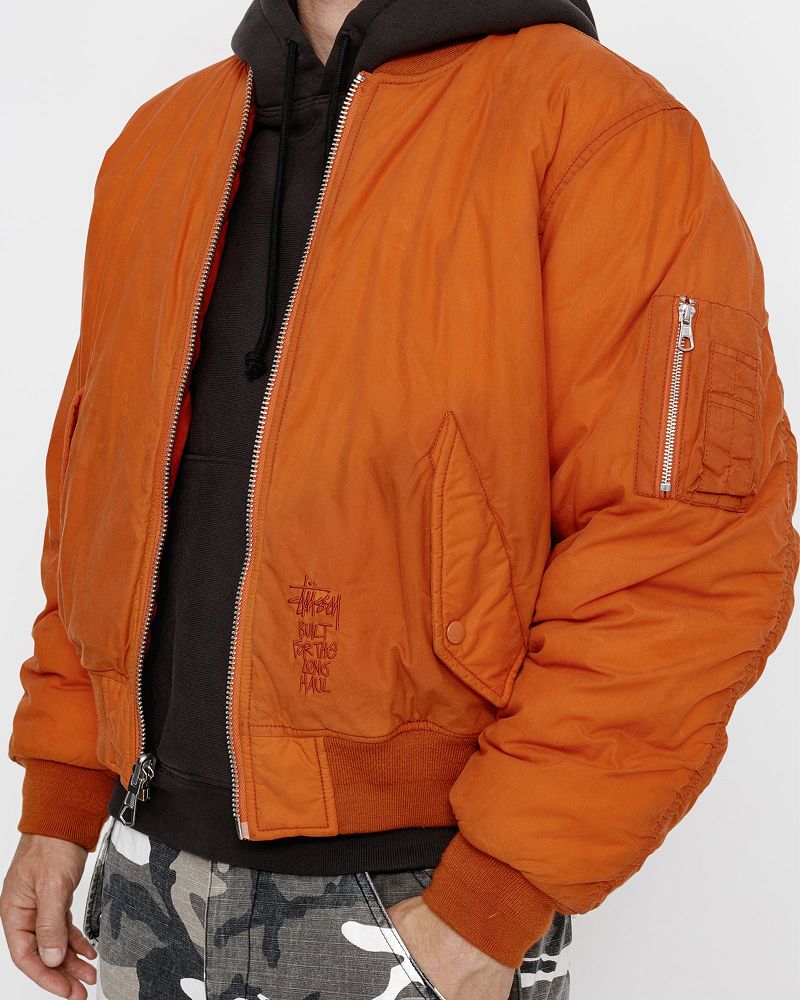 STUSSY WAXED BUILT BOMBER JACKET Rouge | STUSSY-56383