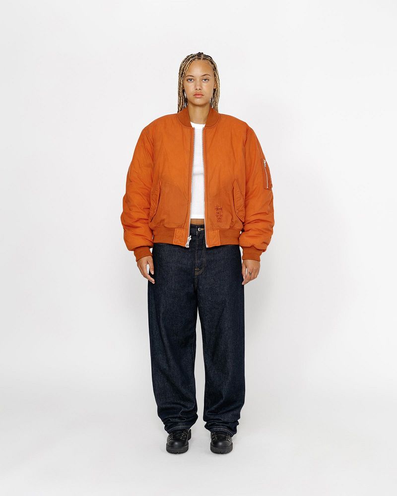 STUSSY WAXED BUILT BOMBER JACKET Rouge | STUSSY-56383