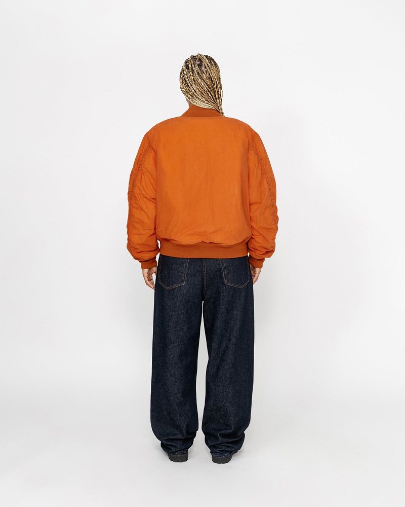 STUSSY WAXED BUILT BOMBER JACKET Rouge | STUSSY-56383