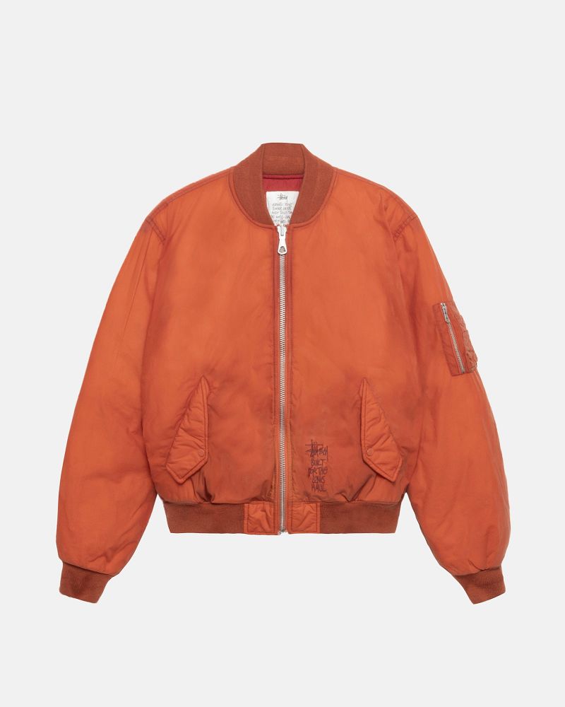 STUSSY WAXED BUILT BOMBER JACKET Rouge | STUSSY-56383
