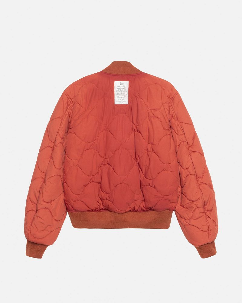 STUSSY WAXED BUILT BOMBER JACKET Rouge | STUSSY-56383