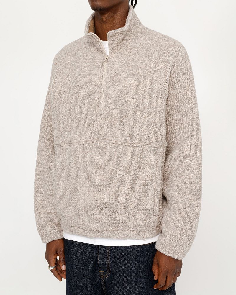 STUSSY WOOL BLEND SHERPA MOCK NECK Marron | STUSSY-56183