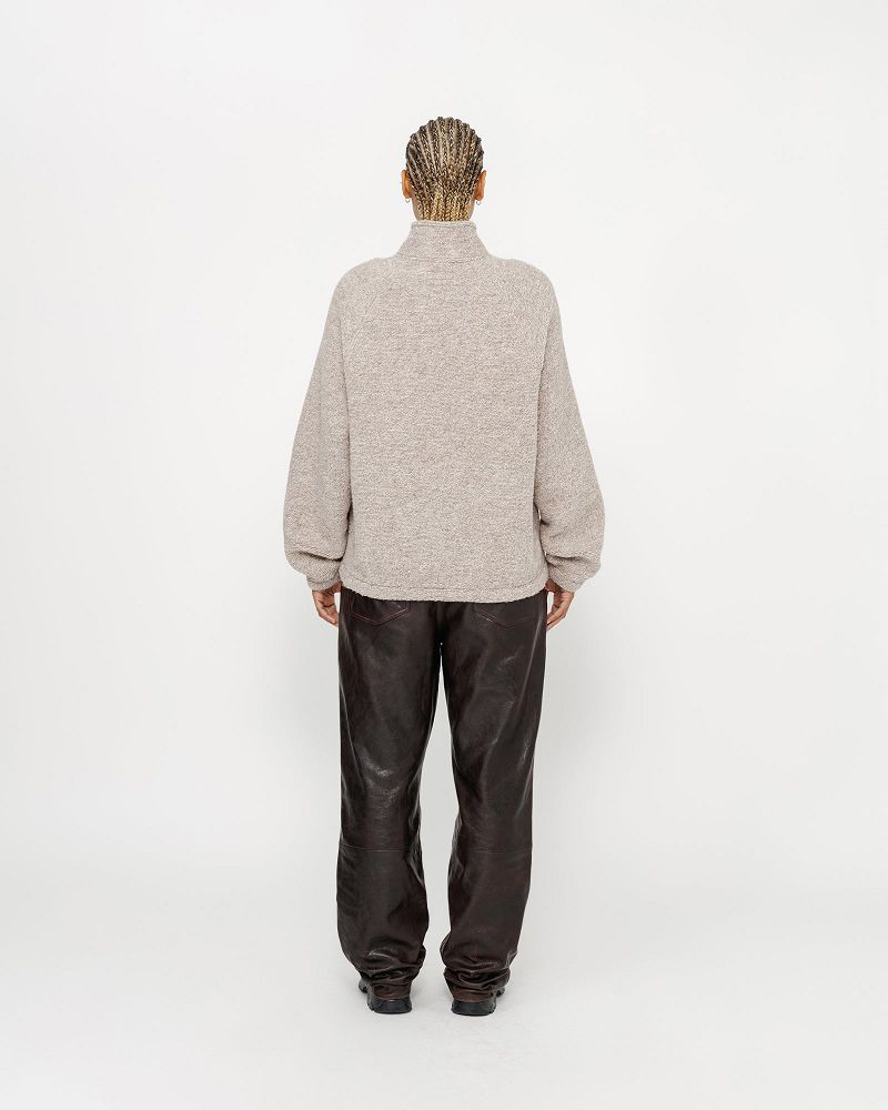 STUSSY WOOL BLEND SHERPA MOCK NECK Marron | STUSSY-56183