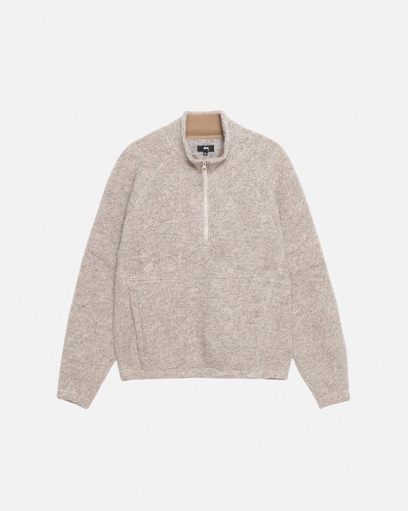 STUSSY WOOL BLEND SHERPA MOCK NECK Marron | STUSSY-56183