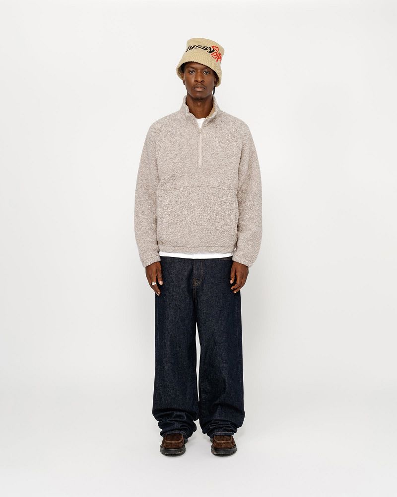 STUSSY WOOL BLEND SHERPA MOCK NECK Marron | STUSSY-56183
