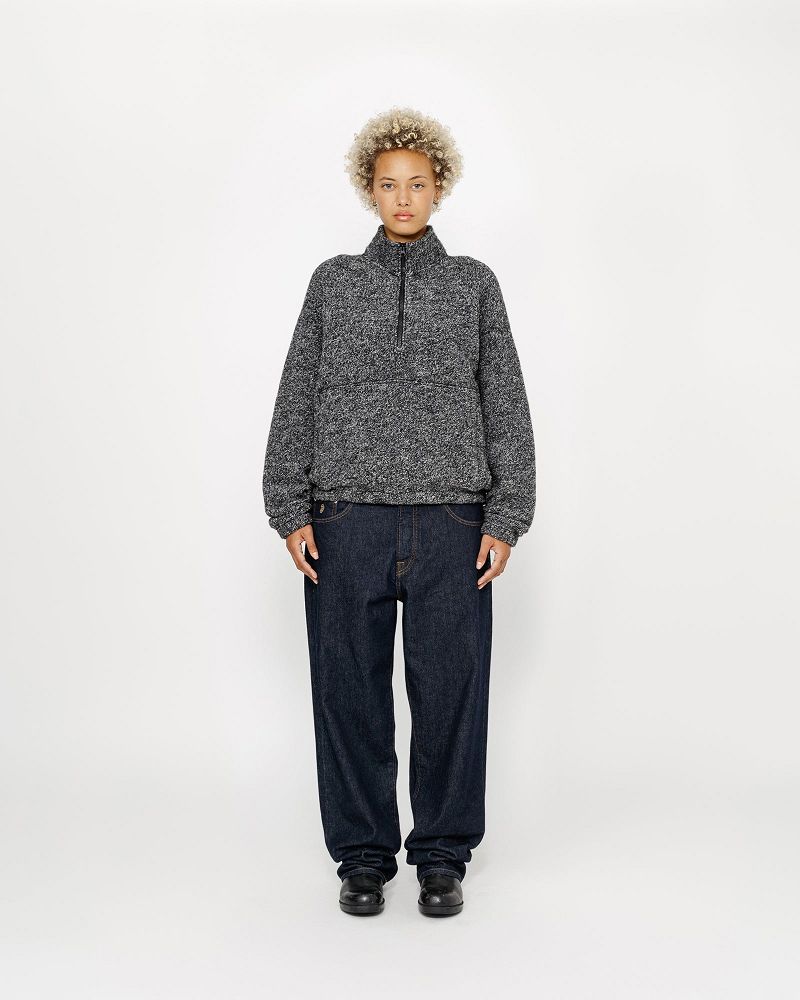 STUSSY WOOL BLEND SHERPA MOCK NECK Noir | STUSSY-56182