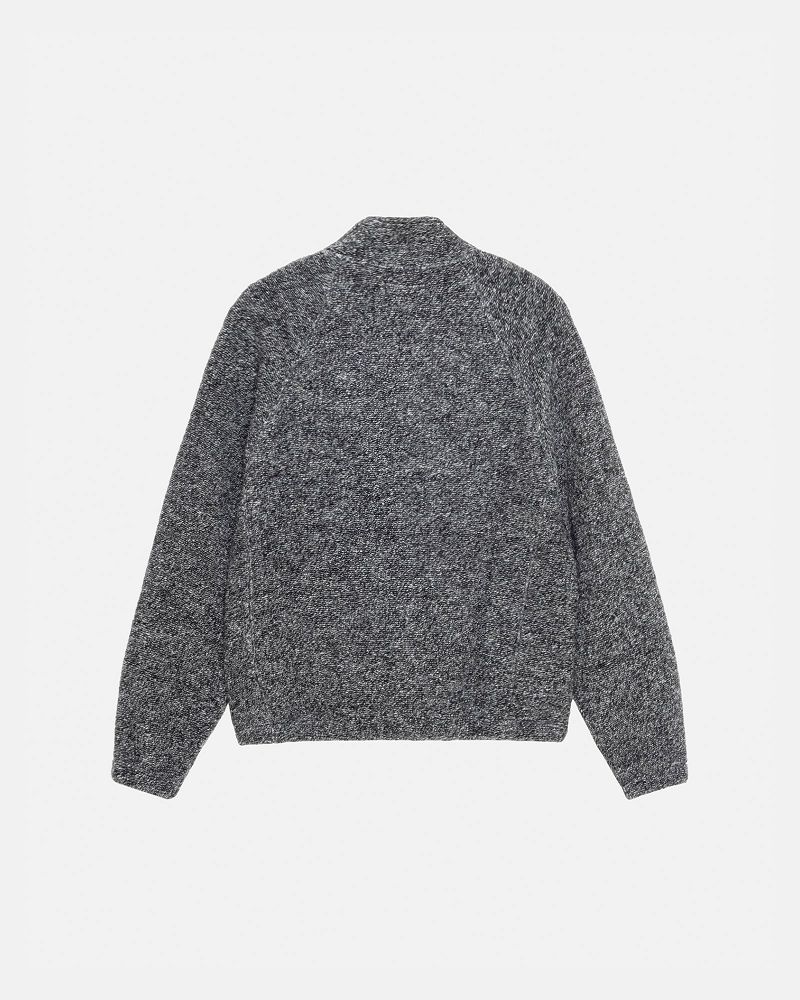 STUSSY WOOL BLEND SHERPA MOCK NECK Noir | STUSSY-56182