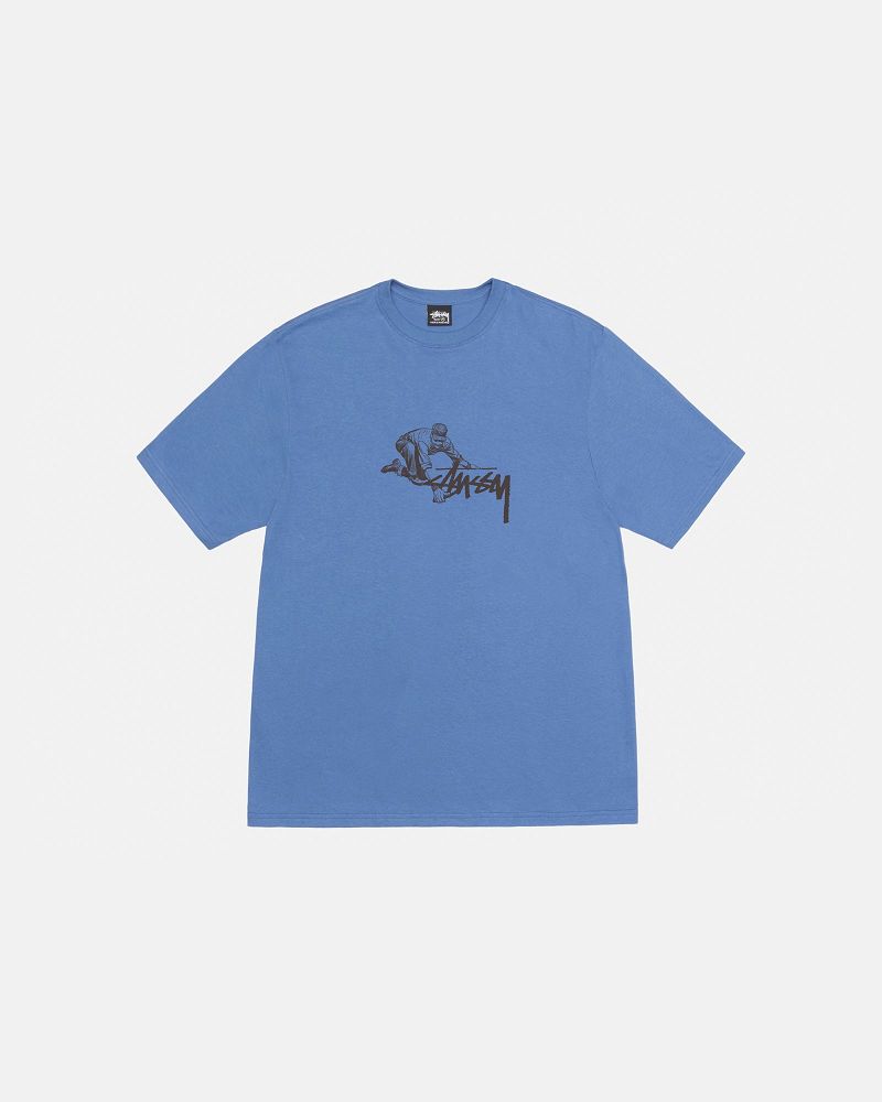 STUSSY WORKER TEE Bleu | STUSSY-56315