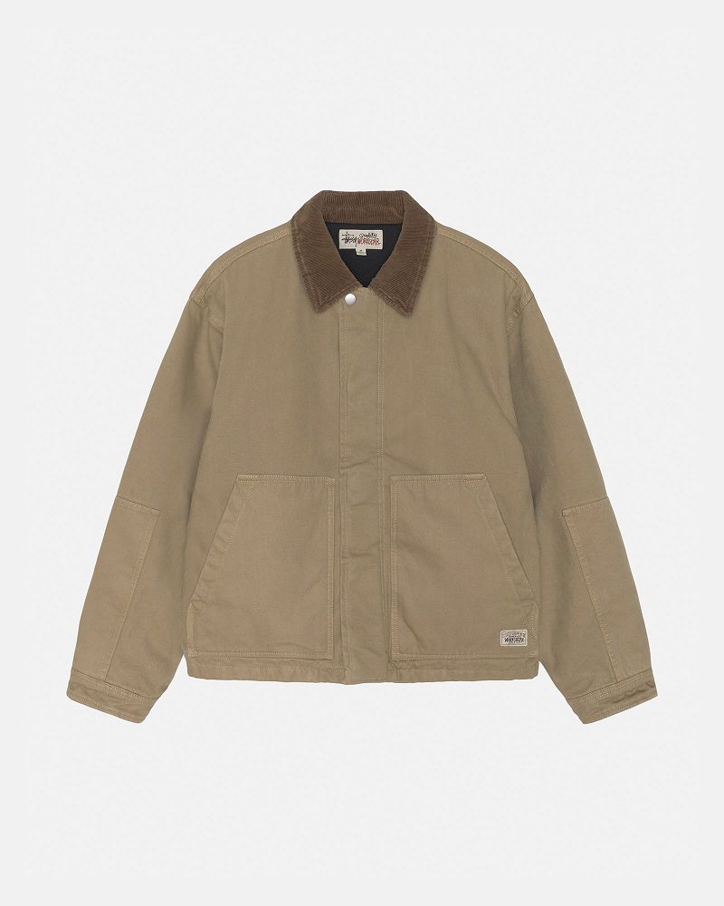 STUSSY WORKGEAR JACKET Kaki | STUSSY-56344