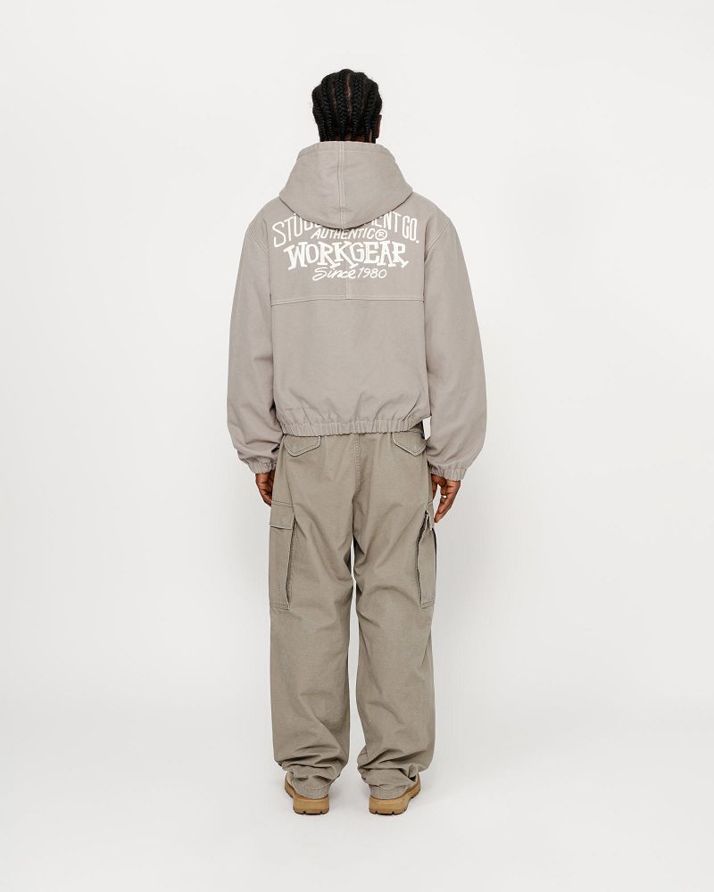 STUSSY WORK JACKET CONTRAST STITCH Grise | STUSSY-56366