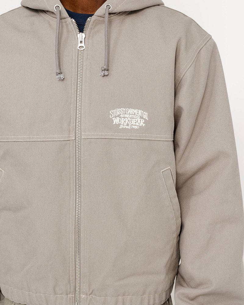 STUSSY WORK JACKET CONTRAST STITCH Grise | STUSSY-56366