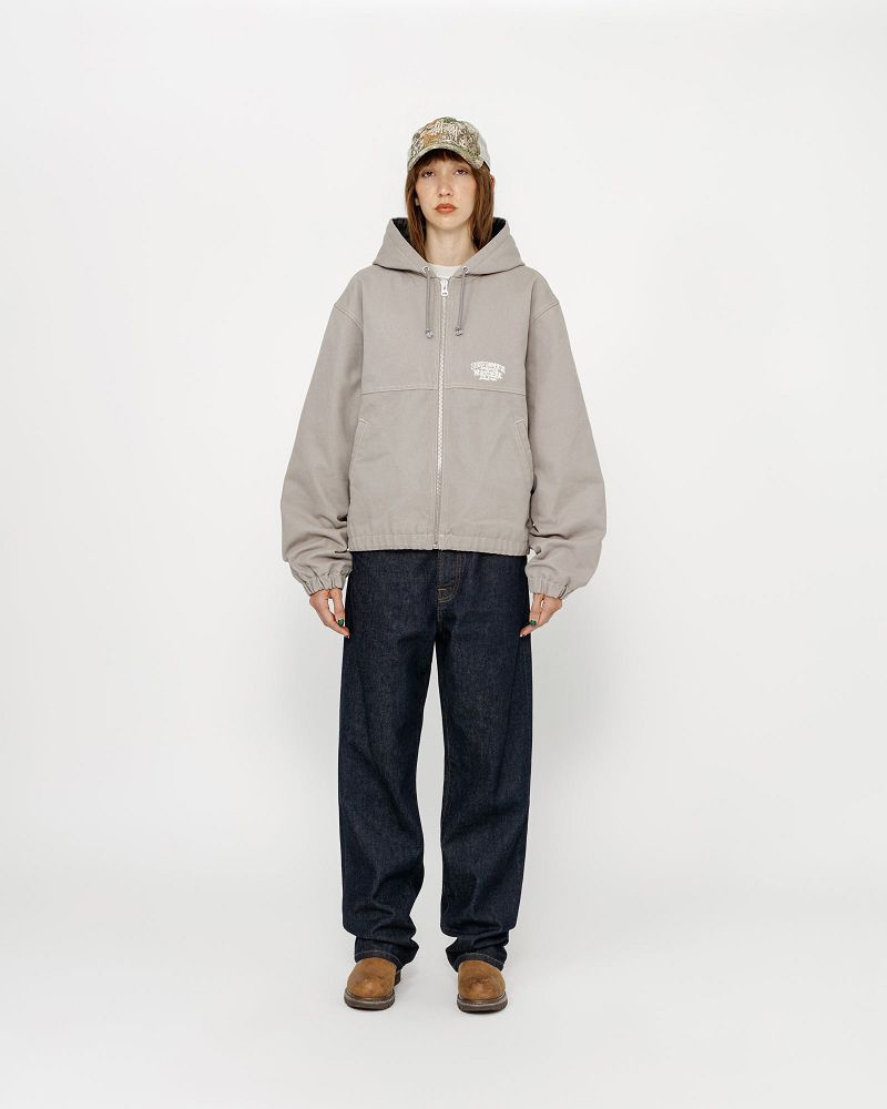 STUSSY WORK JACKET CONTRAST STITCH Grise | STUSSY-56366