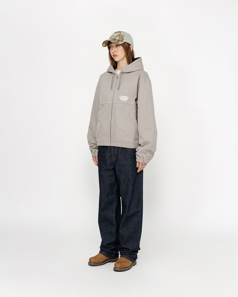 STUSSY WORK JACKET CONTRAST STITCH Grise | STUSSY-56366