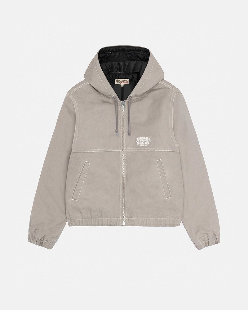 STUSSY WORK JACKET CONTRAST STITCH Grise | STUSSY-56366