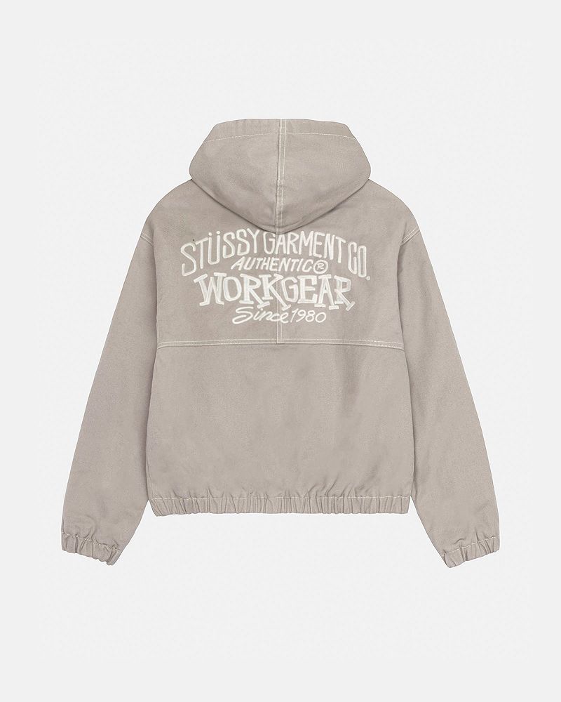 STUSSY WORK JACKET CONTRAST STITCH Grise | STUSSY-56366