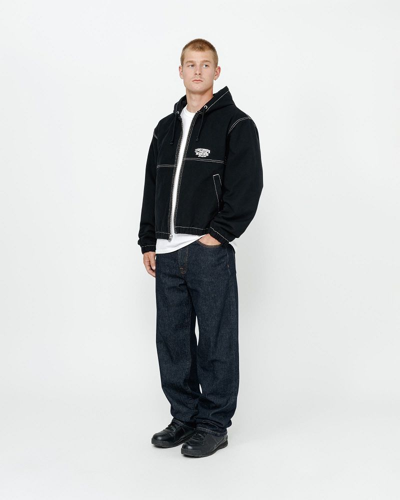 STUSSY WORK JACKET CONTRAST STITCH Noir | STUSSY-56365