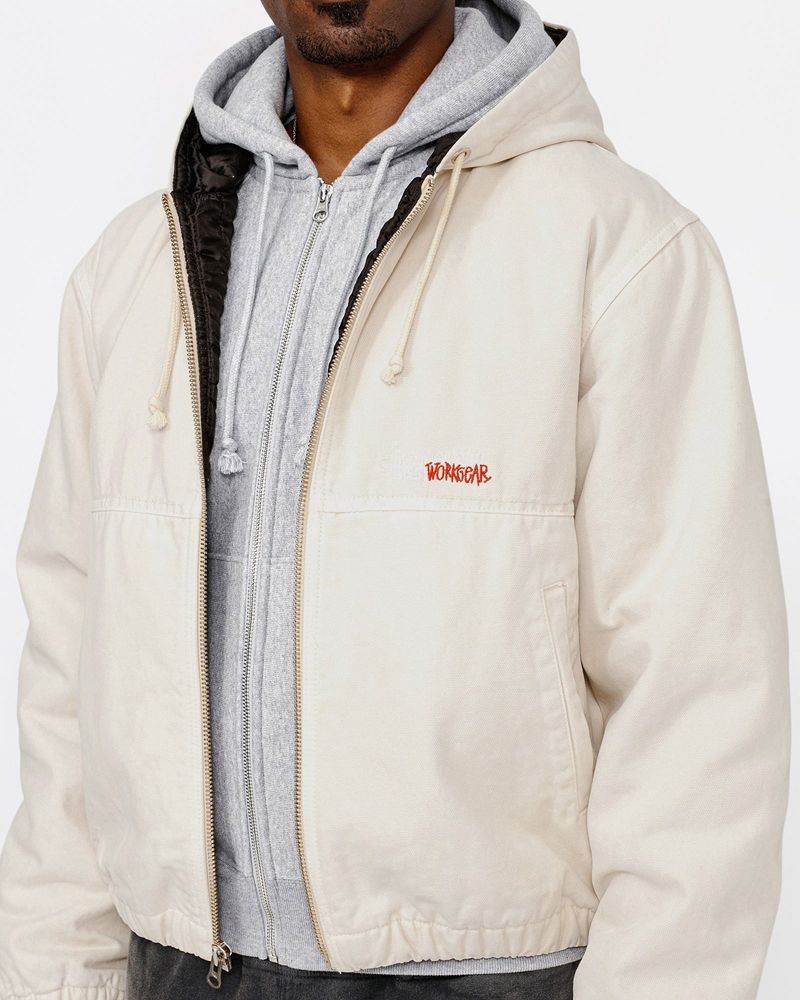 STUSSY WORK JACKET INSULATED CANVAS Beige | STUSSY-56346