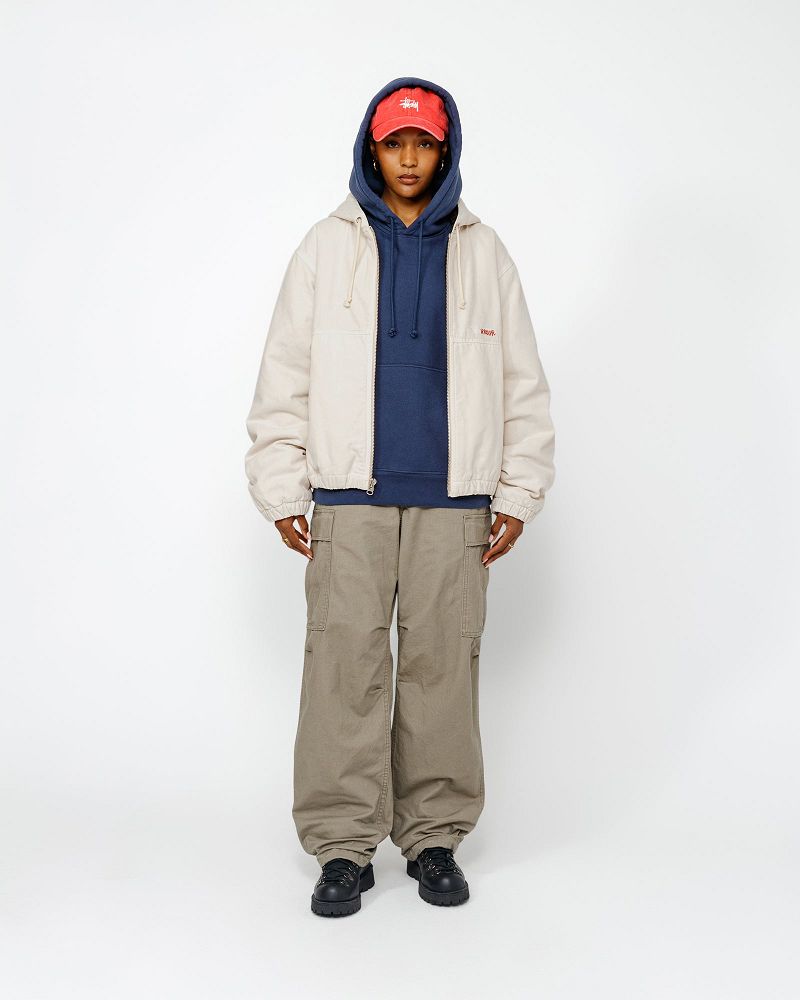 STUSSY WORK JACKET INSULATED CANVAS Beige | STUSSY-56346