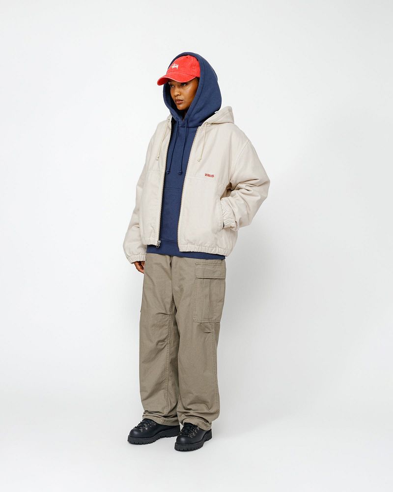 STUSSY WORK JACKET INSULATED CANVAS Beige | STUSSY-56346