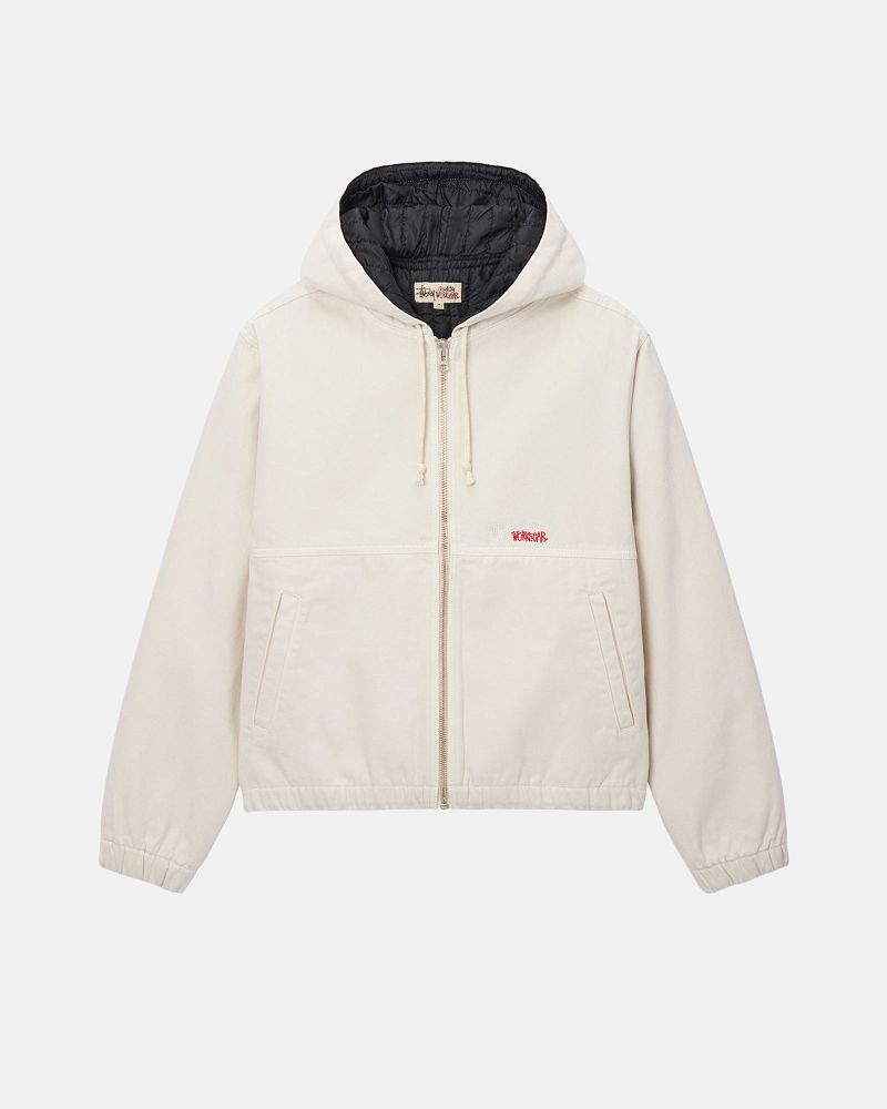 STUSSY WORK JACKET INSULATED CANVAS Beige | STUSSY-56346