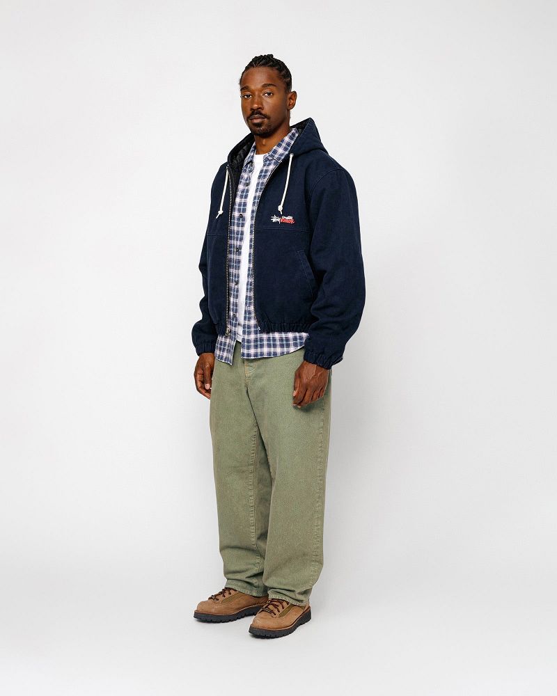 STUSSY WORK JACKET INSULATED CANVAS Bleu Marine | STUSSY-56347
